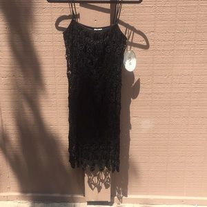 Black Lace Sleeveless Dress Never Worn